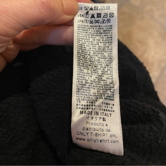 MARCELO BURLON County of Milan Blue Snake Graphic Black Hoodie Sweatshirt-Large - Picture 8 of 8